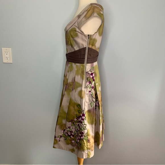 Floreat Anthropologie Travessia Tulle Under Skirt Embroidered Fit & Flare Dress - Picture 4 of 13